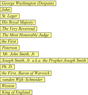 non-terminal category examples